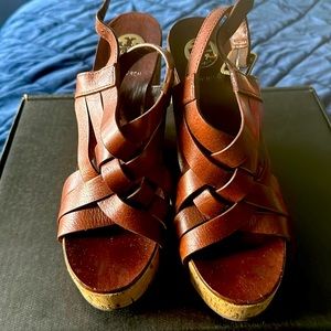 Tory Burch Cork Wedge Sandals